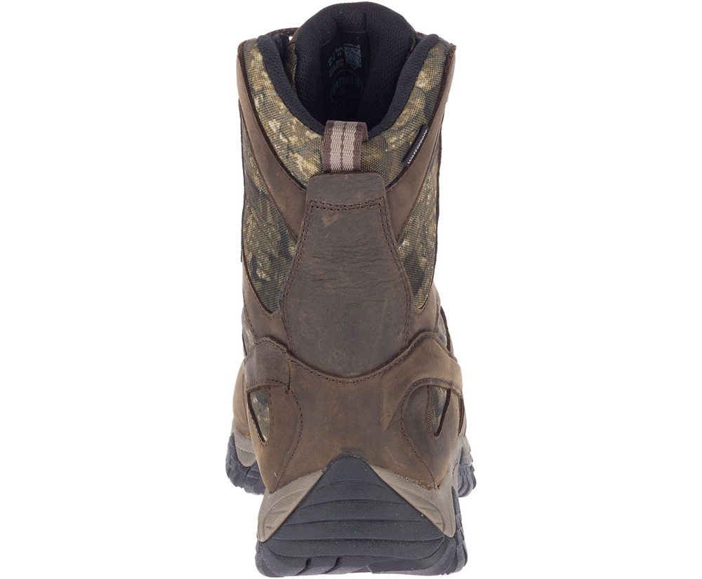 Merrell Work Boots Brown - Moab Timber Thermo 8\" Waterproof SR - Mens 03YCOZJWH